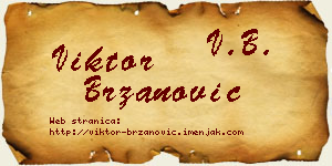 Viktor Brzanović vizit kartica